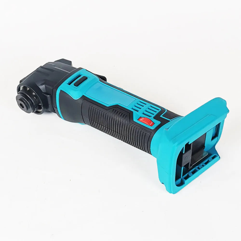 Rechargeable metal lithium battery trimming machine with accessories in a plastic storage box.