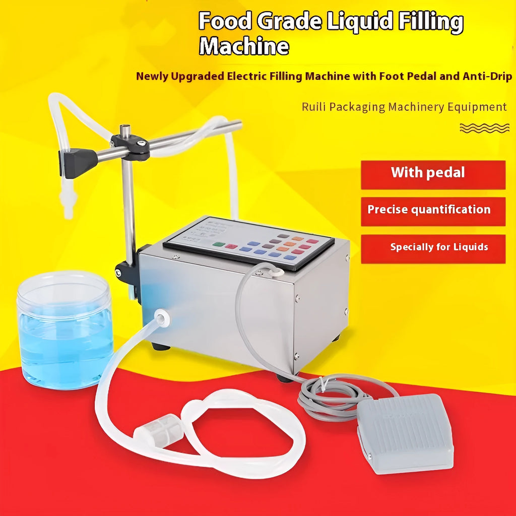 GFK-280 model CNC automatic quantitative liquid filling machine on a benchtop.