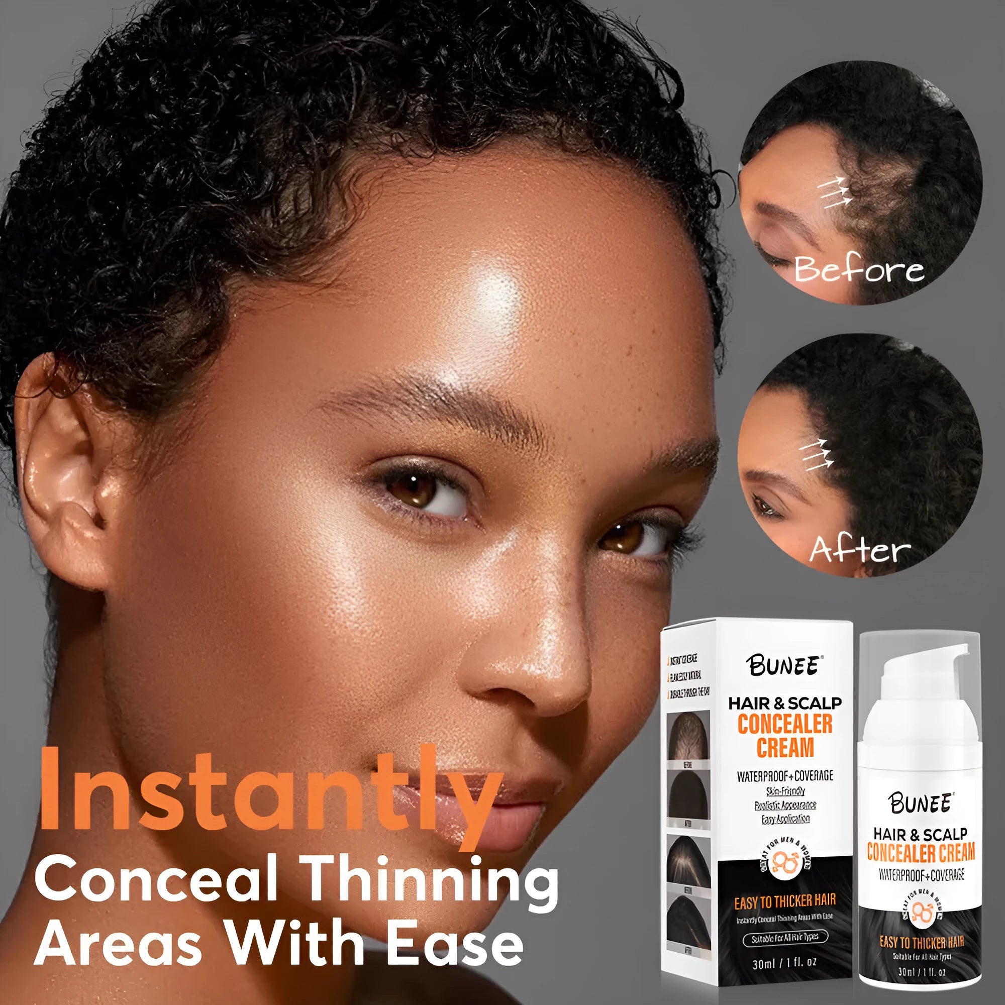 30ml hair thinning cover concealer pomade bottle for scalp nourishing and coverage