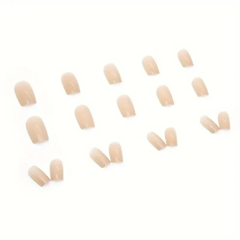 Plastic false nail art set in solid MY119 colour, cute style for ladies.