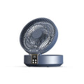 Portable rechargeable folding fan with remote control and night light in white blue or green colours