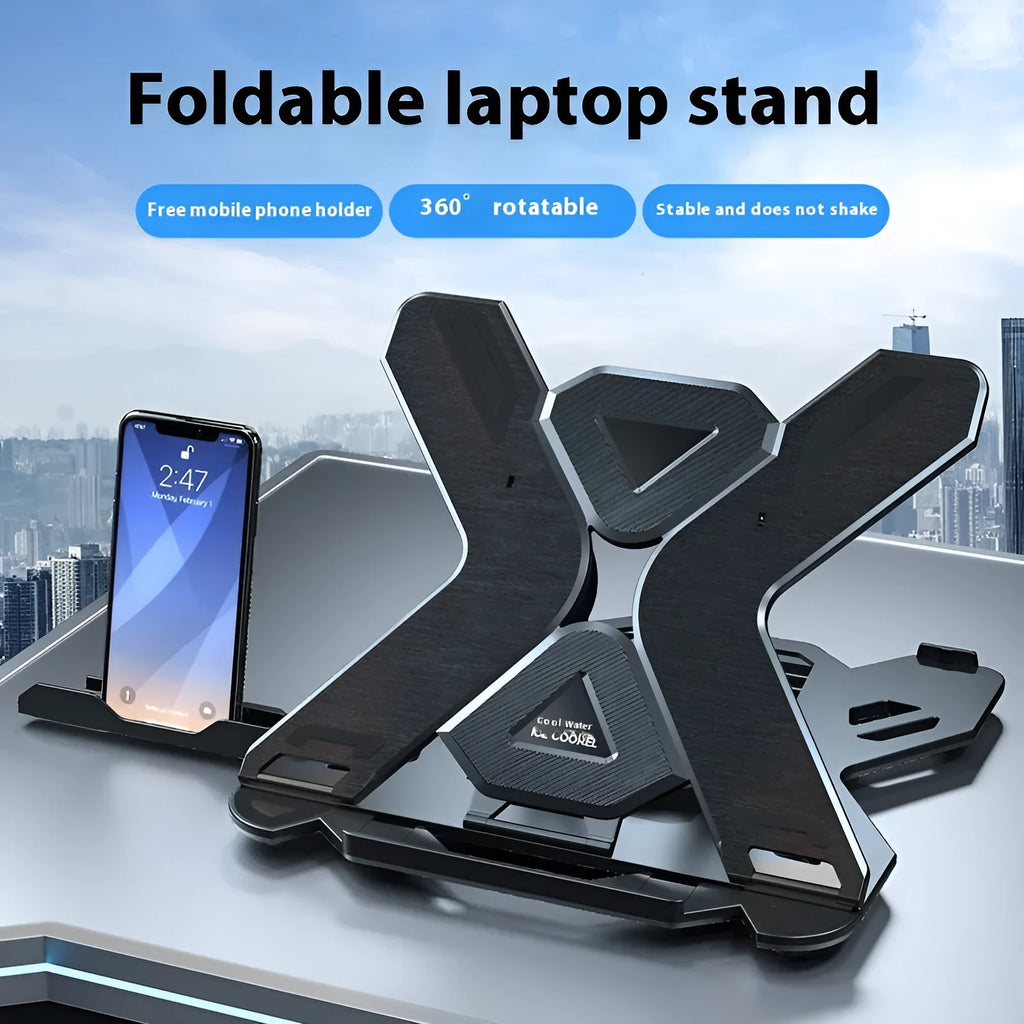 ABS plastic laptop bracket in black or white with 300mm x 200mm dimensions for laptop elevation and cooling