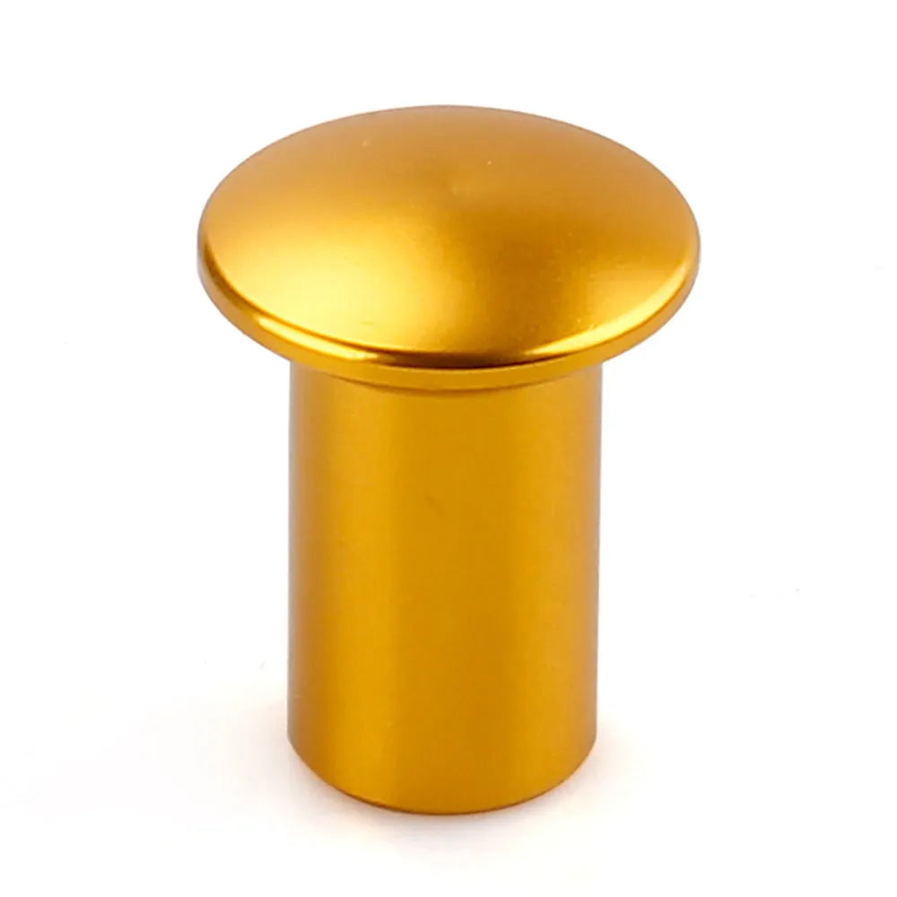 Aluminum alloy drift handbrake cap for car modification in gold, silver, black, blue, and red colour options.