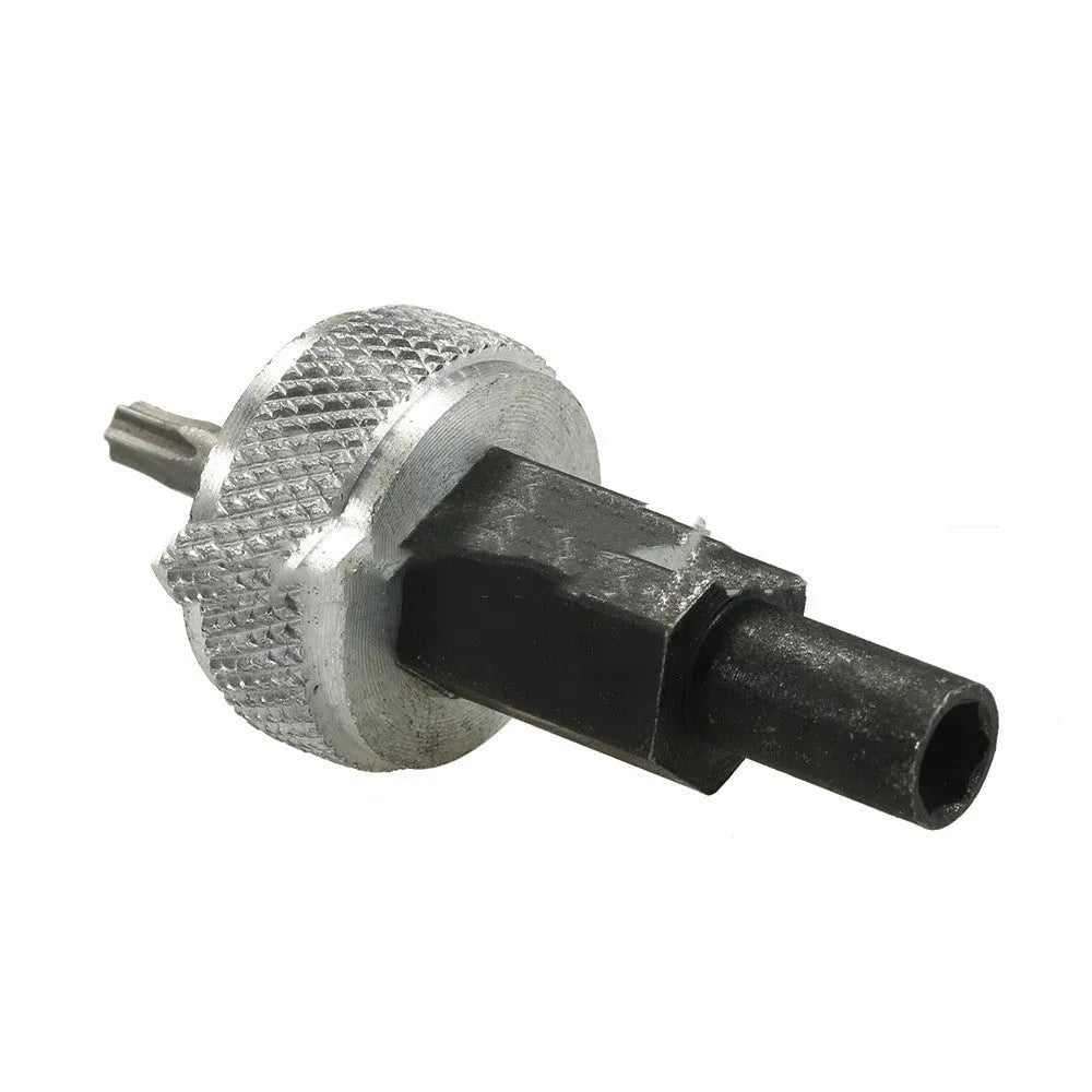 Ignition module wrench tool with carbon steel handle and knurled aluminium knobs for automotive repair