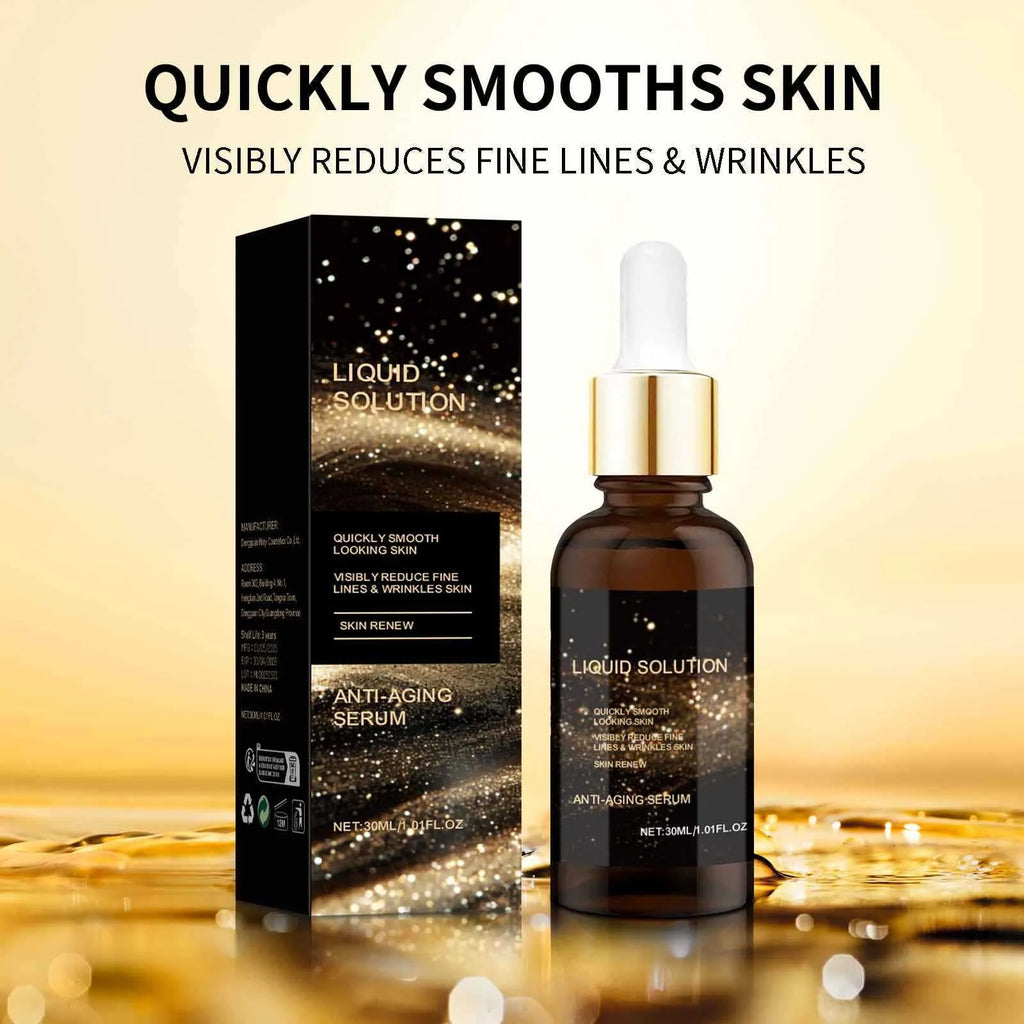 30ml facial moisturising liquid bottle with hyaluronic acid formulation measuring 9cm in height