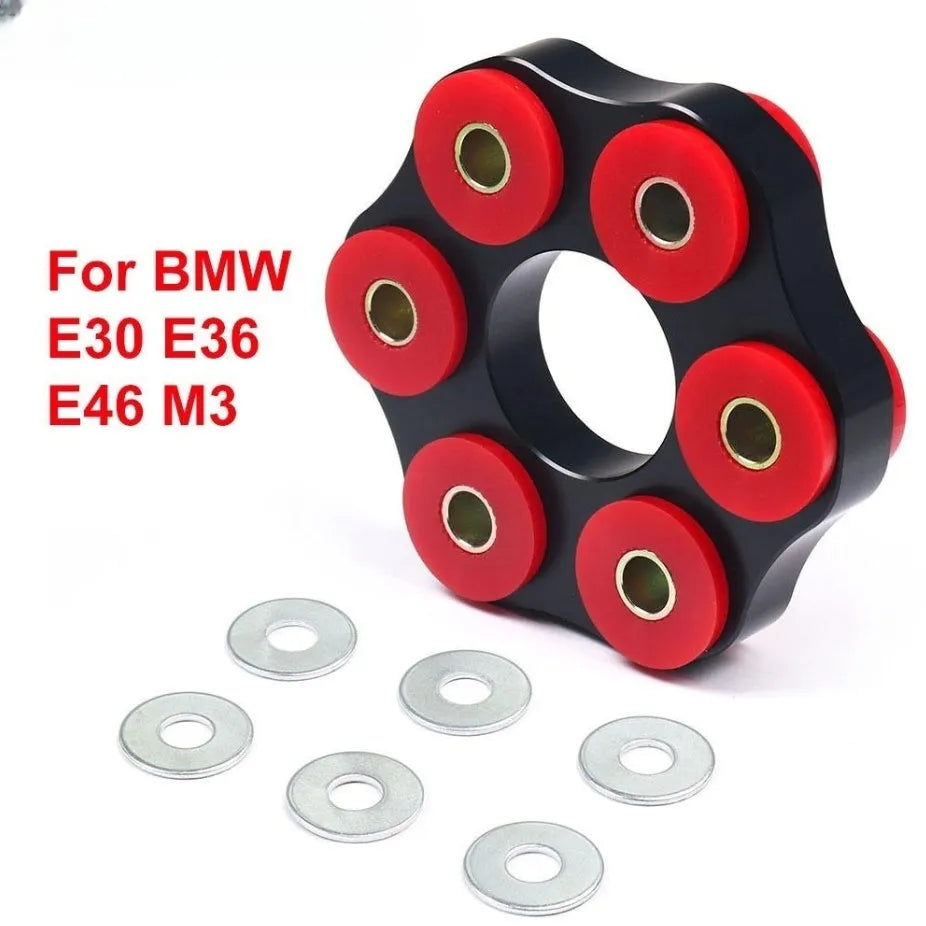 Red polyurethane aluminium BMW drive shaft connecting plate bracket for E46 E36 E30 M3 and E28 series vehicles