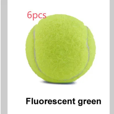 Assorted bright pink, blue, green, yellow, orange, and red rubber dog tennis balls, 6.3cm in diameter.