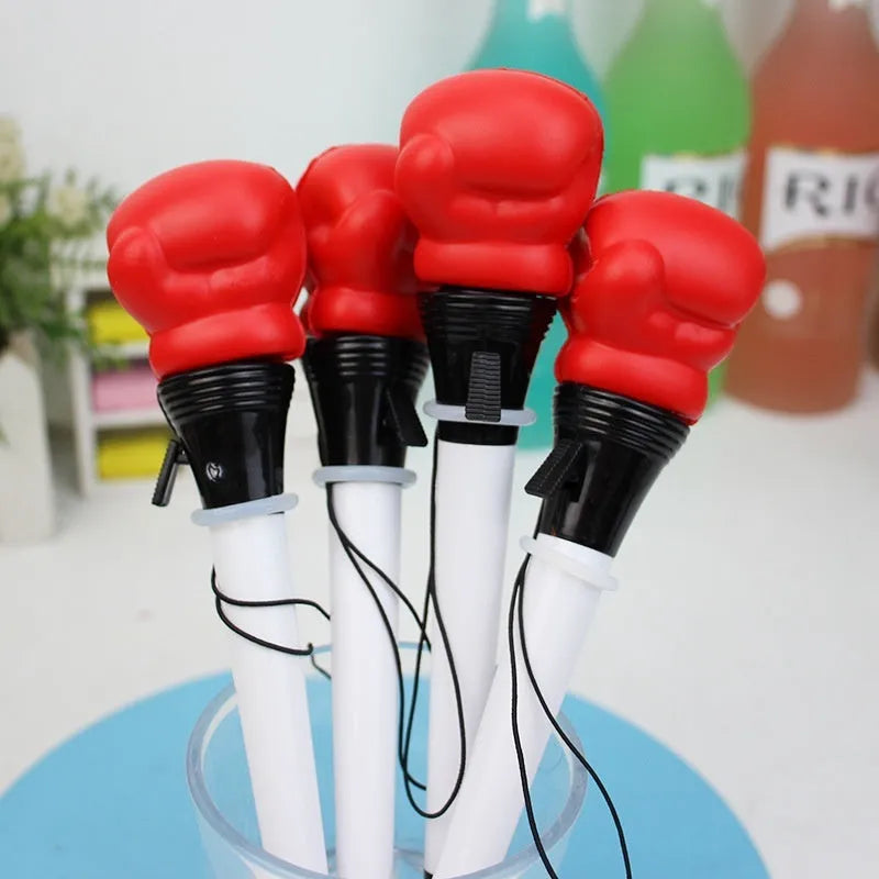 Four black ink pressure relief pens with boxing ejection mechanism and 0.7mm bullet-shaped tips
