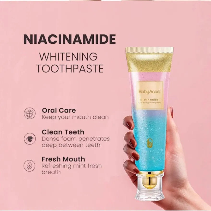 100g tube of nicotinamide whitening toothpaste for adult dental cleaning and whitening