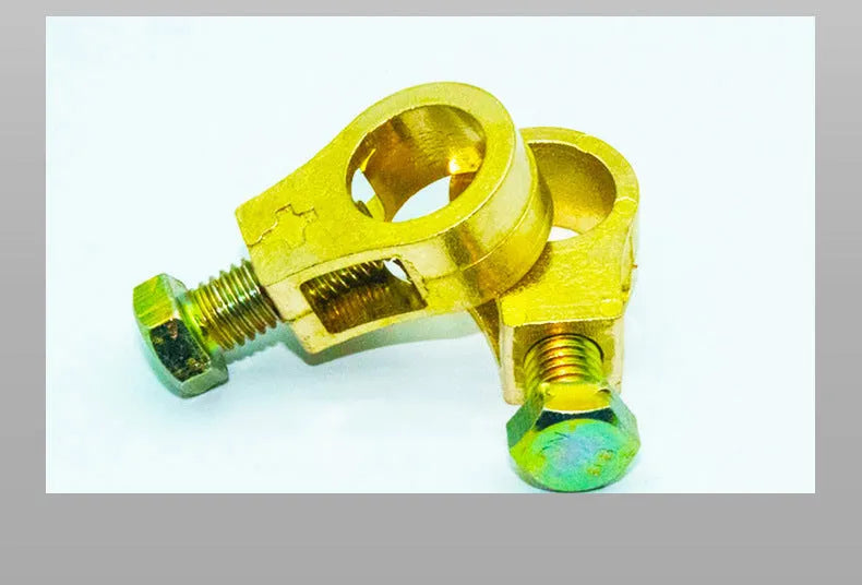 Pure copper car battery terminal clamp measuring 35mm for automotive electrical connections
