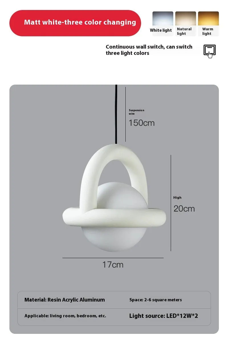 Danish designer hanging line lamp in matte finish with warm or tri-colour light option for bedroom or living room