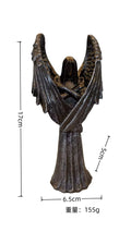 Dark angel resin statue ornament measuring 17cm height for gothic home decor display