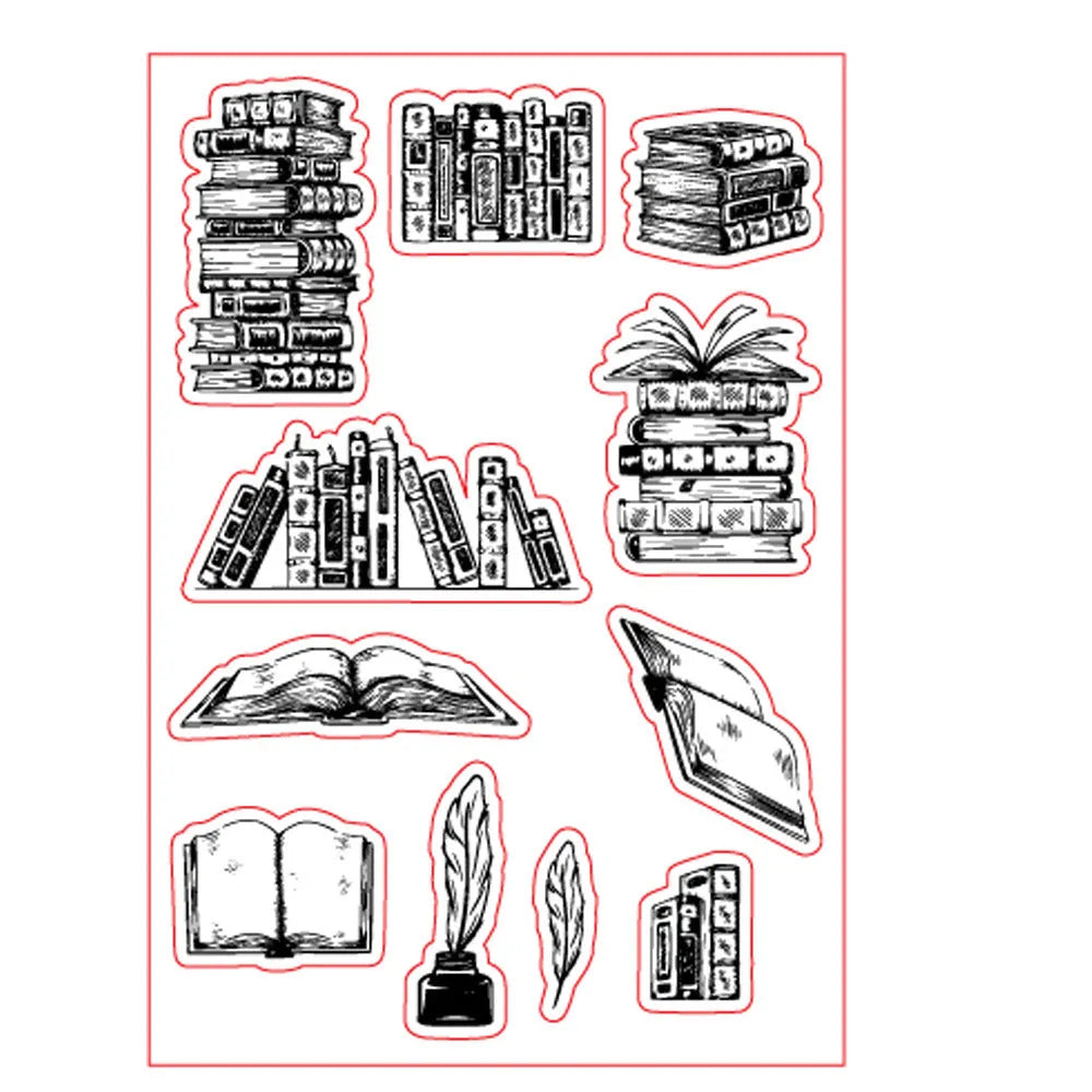 Transparent rectangular silicone stamp with a pattern, measuring 11cm by 16cm, on a white background.