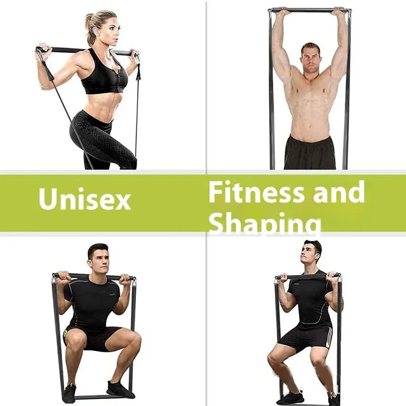 Two-segment yoga pilates push-and-pull fitness stick for resistance training