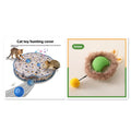 Silicone cat rolling ball toy in three colour options for self-play and feline entertainment
