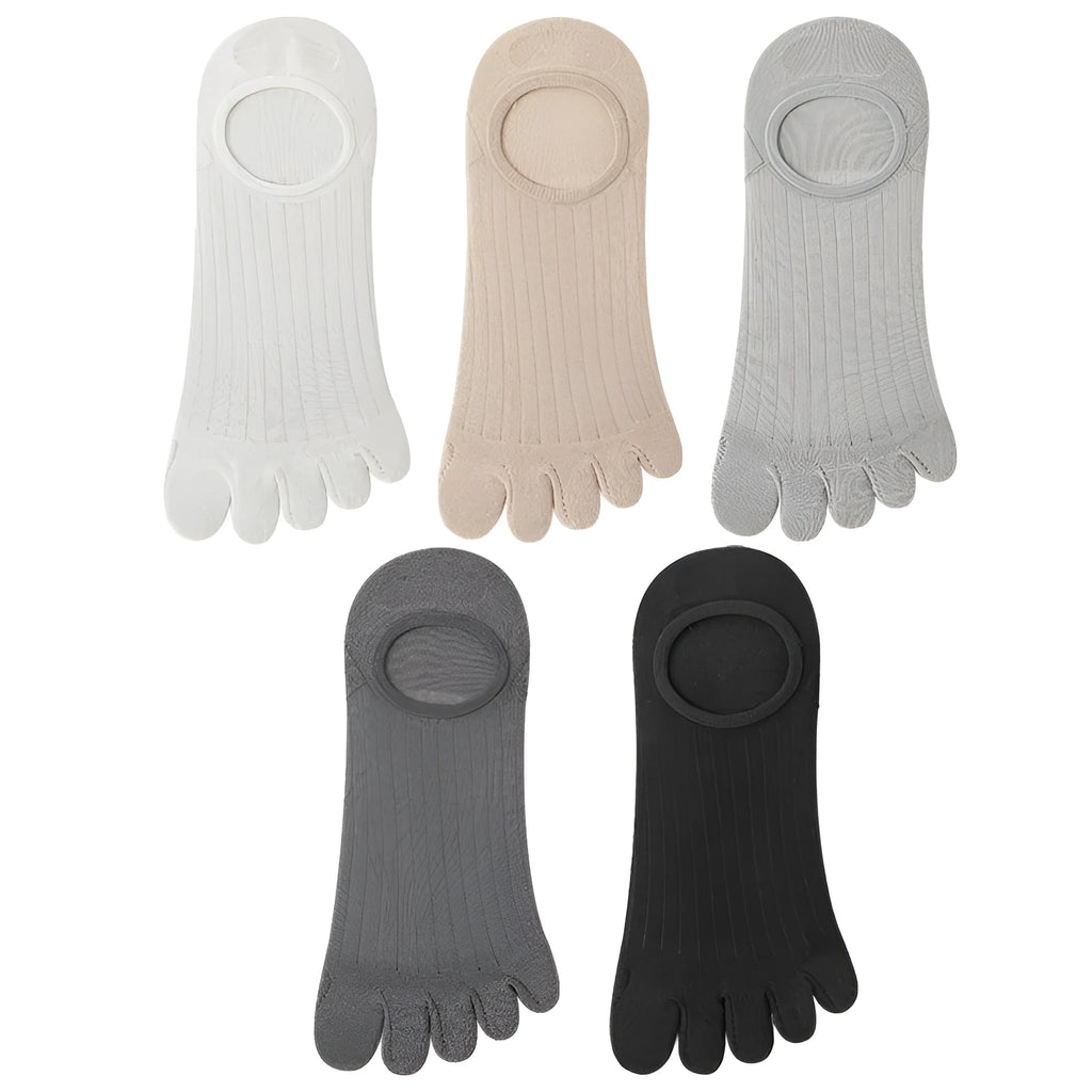 Men's five-finger summer socks in multiple colours with individual toe separation design
