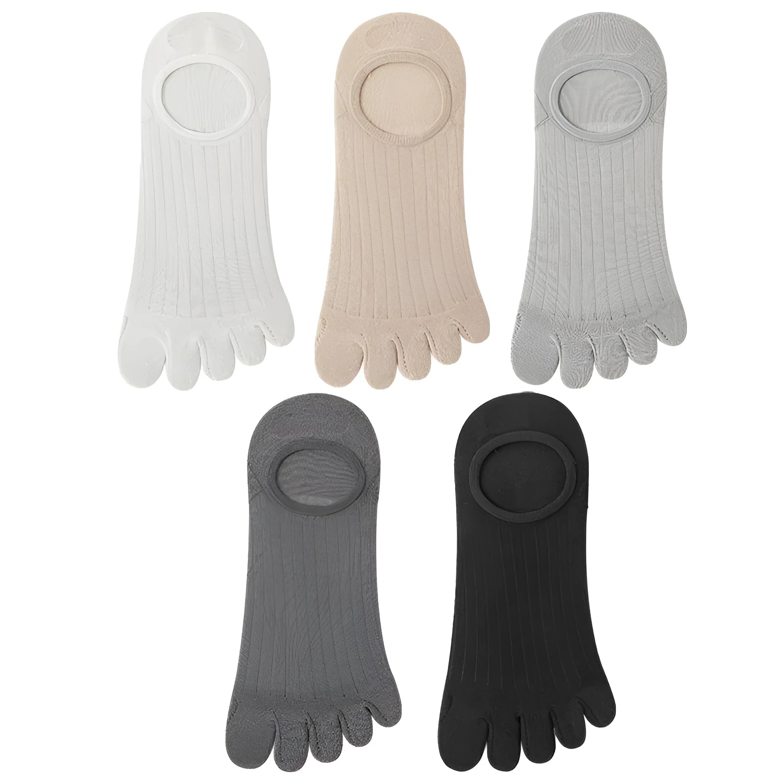 Men's five-finger summer socks in multiple colours with individual toe separation design