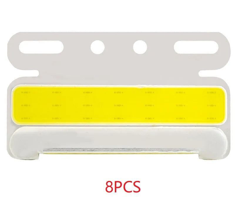 COB LED truck side marker light with aluminium housing in red, yellow, green, blue, or white for 12V and 24V vehicles.