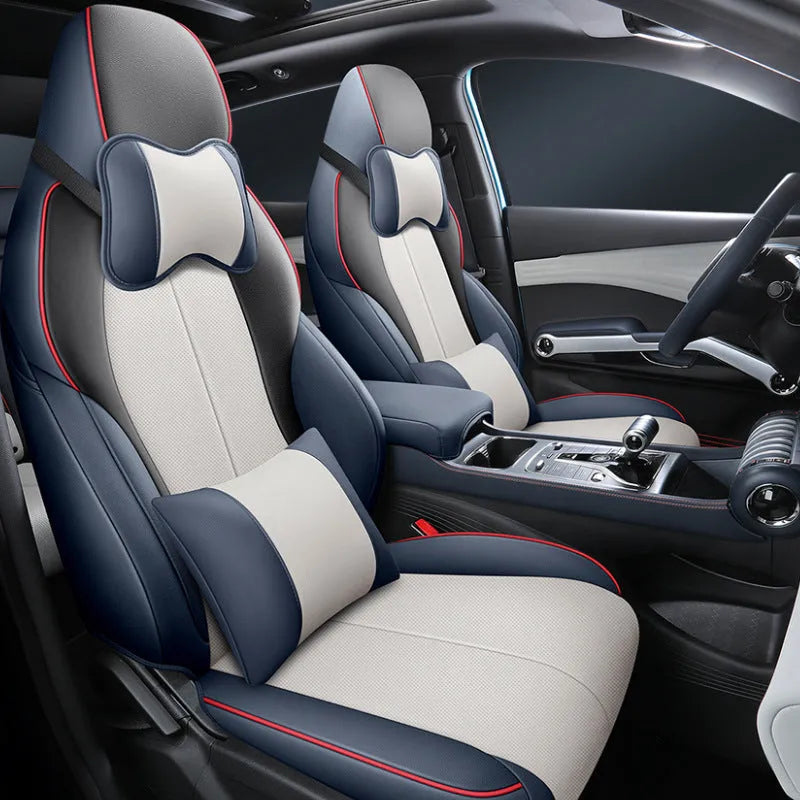 BYD Yuan PLUS car cushion cover in multiple colour options including green, grey, black, blue, and red