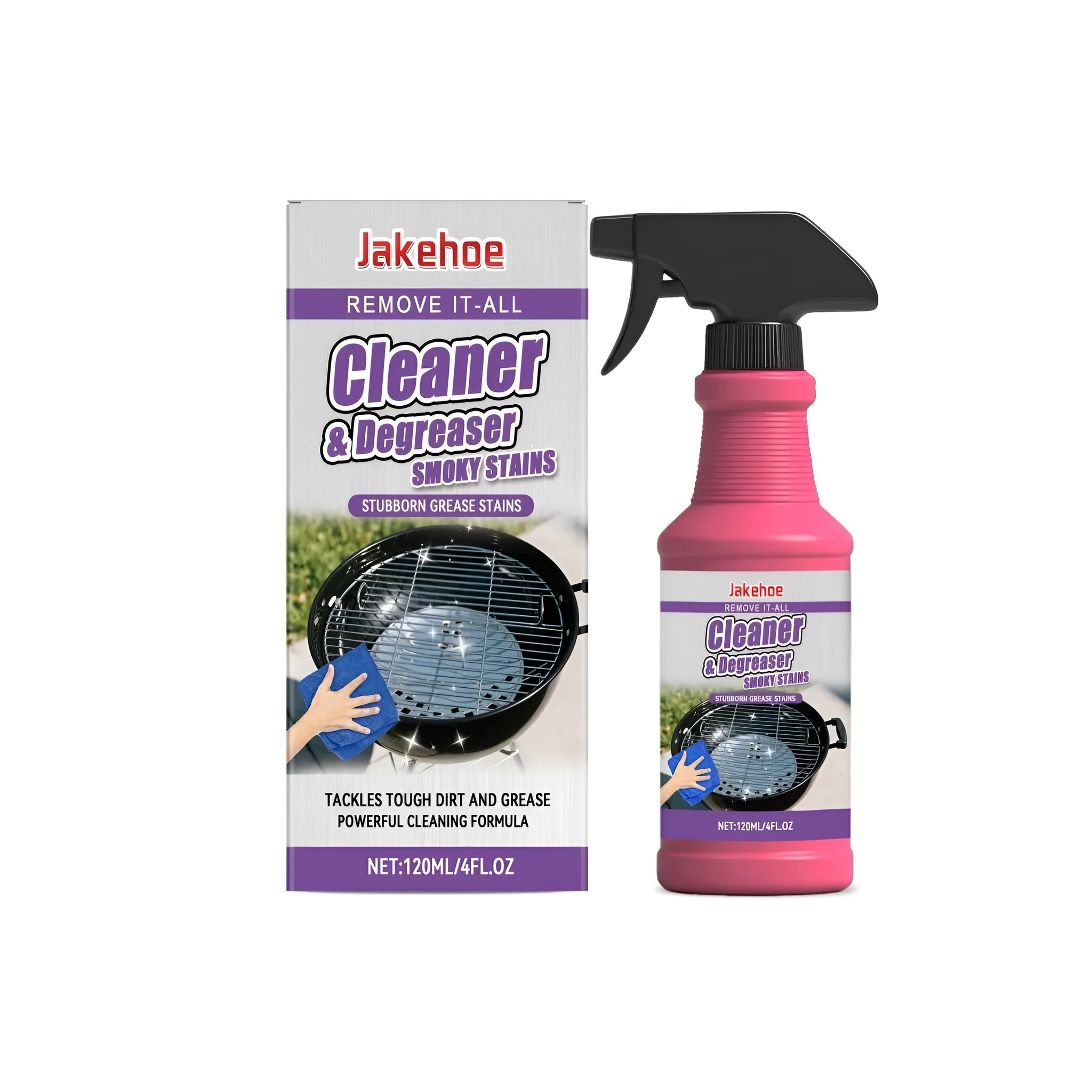 120 ml barbecue grill cleaning agent spray bottle for removing baked-on grease from BBQ racks