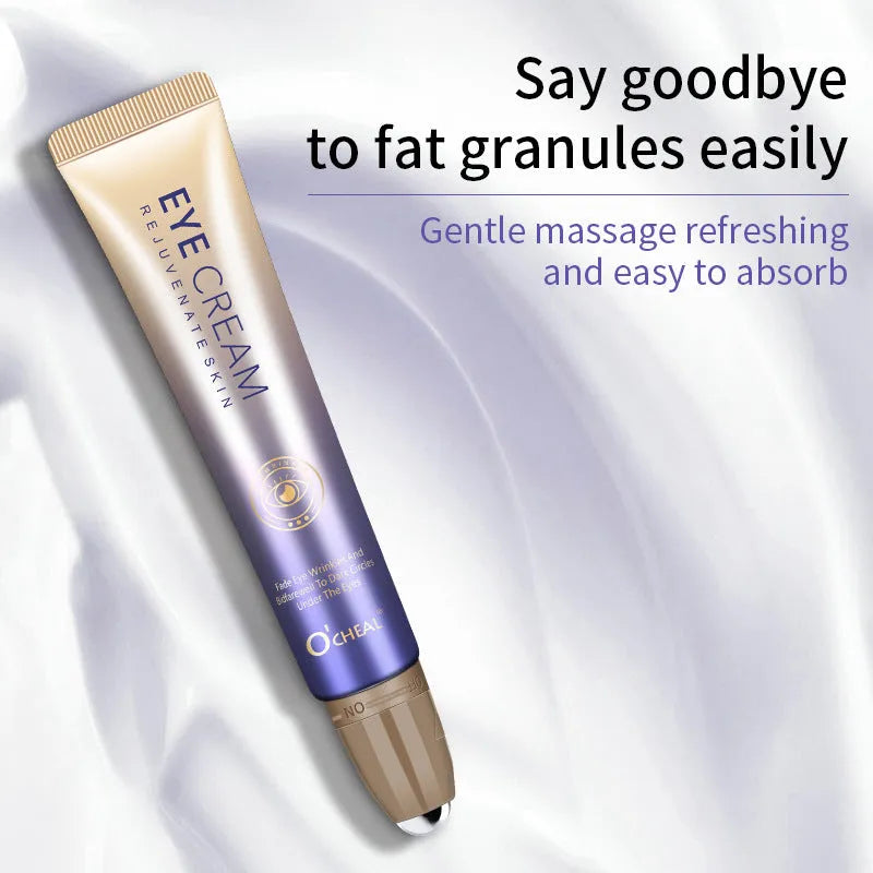 Ball eye cream in packaging for dark circle treatment and concealer softening