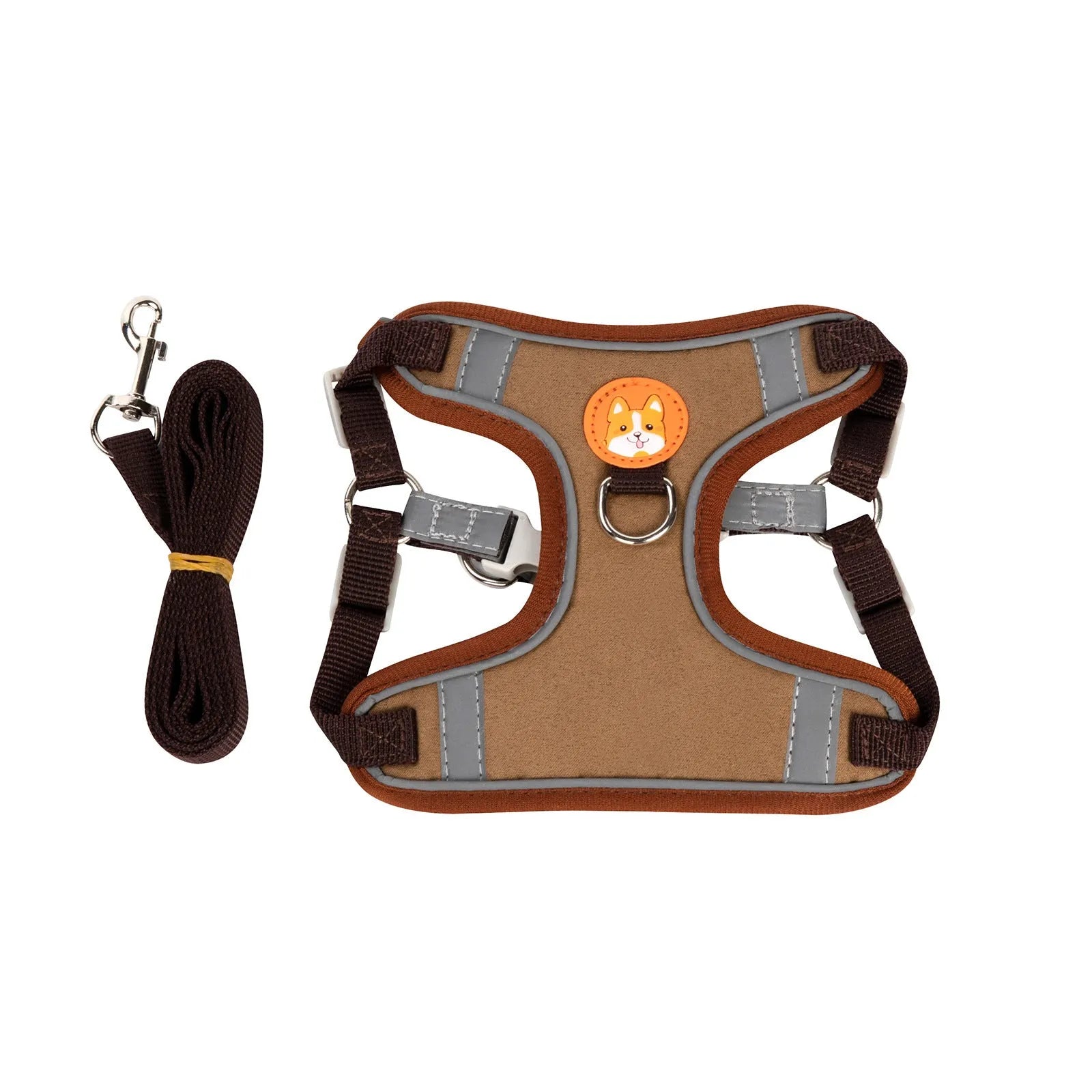 Adjustable dog harness with haulage rope in multiple colour options