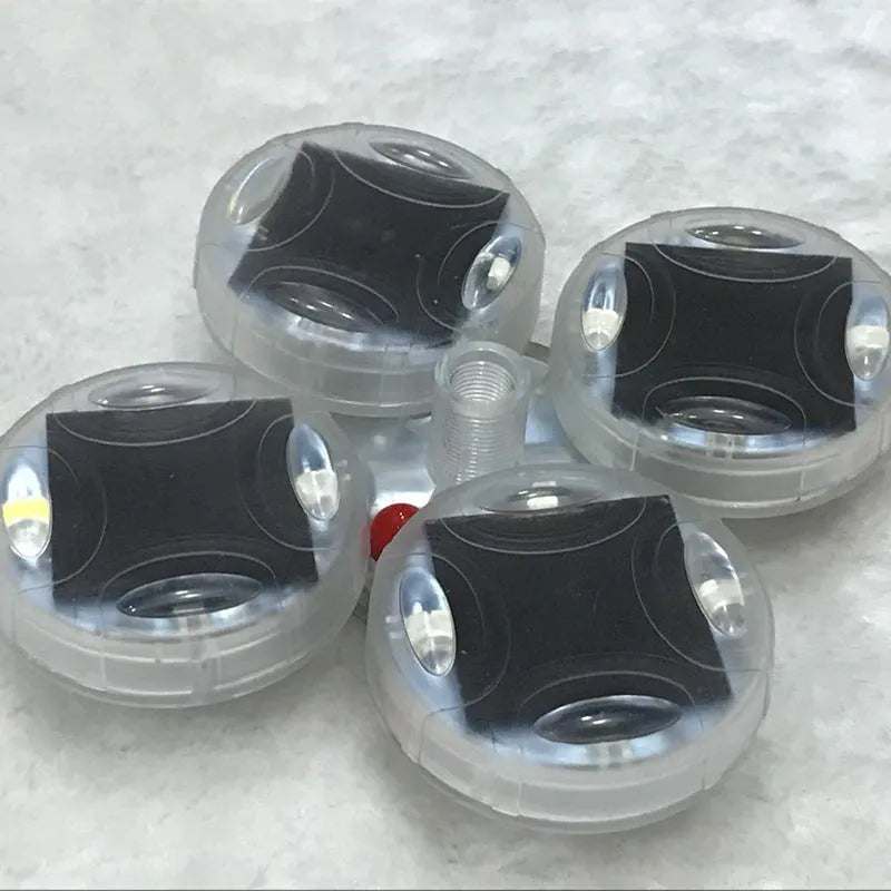 Solar-powered colourful LED hub cap decorative lights for car motorcycle bicycle wheels
