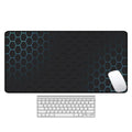 Large natural rubber computer desk pad with non-slip backing showing one of seven pattern options