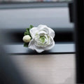 Solid jasmine car air freshener with gypsum construction for vehicle vents