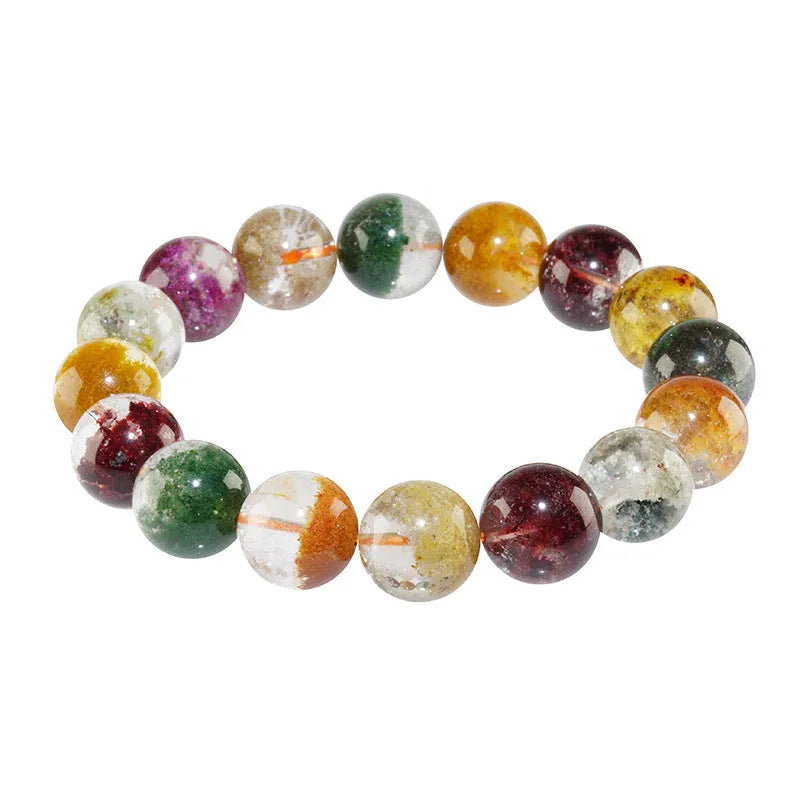 Colourful crystal bead bracelet with 10mm diameter balls featuring ghost cornucopia seasonal design in ethnic retro style