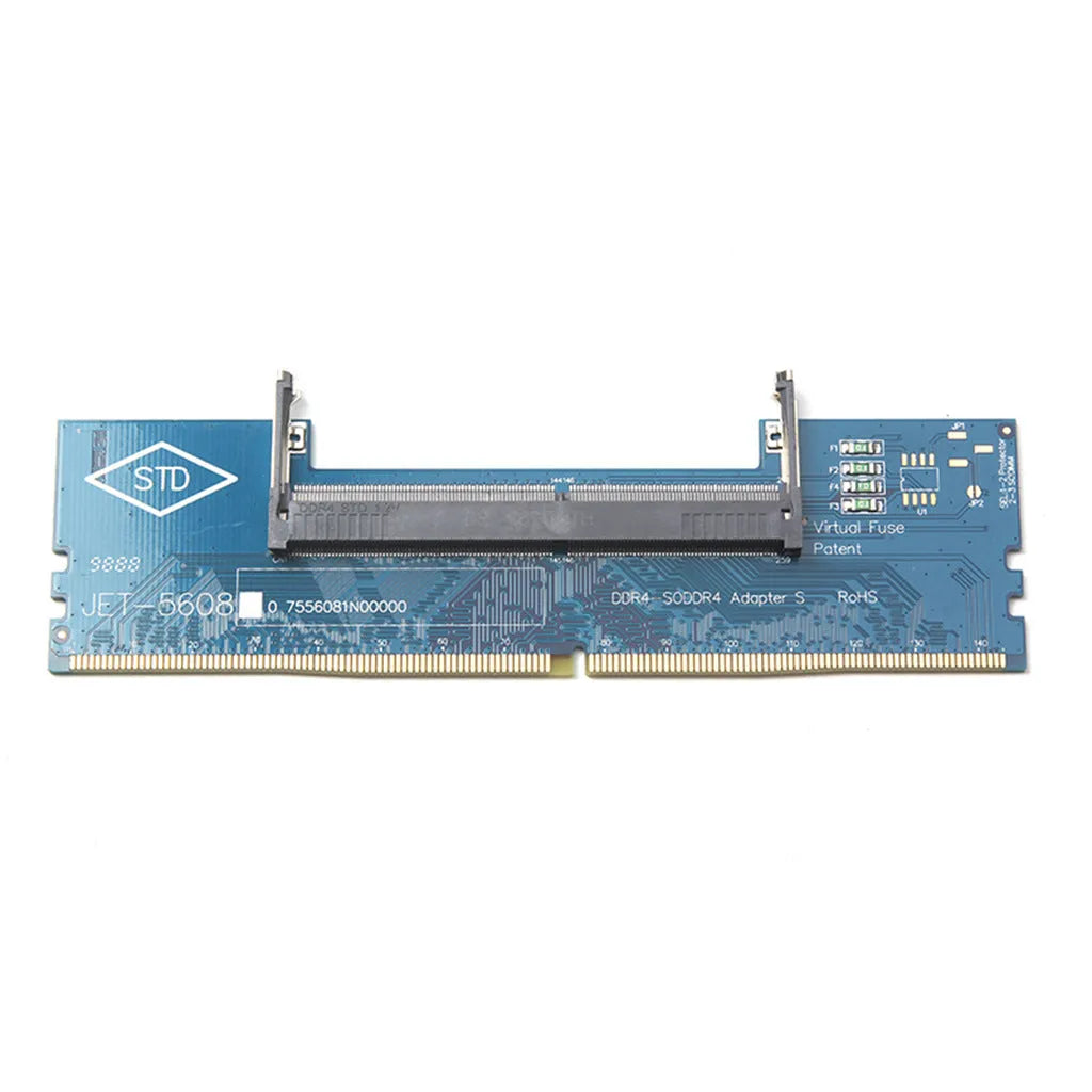 DDR4 laptop to desktop memory adapter card with included memory stick on anti-static bag