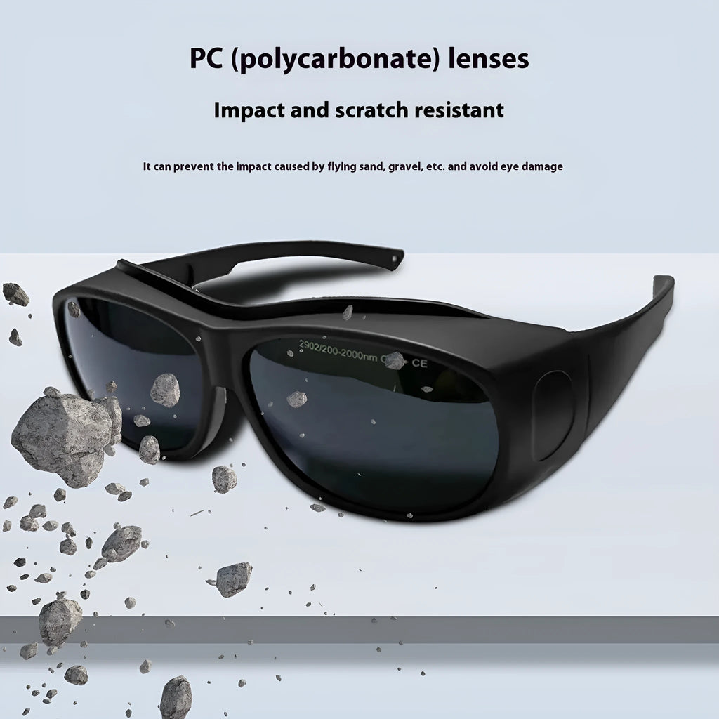 Photon skin rejuvenation laser protection goggles with PC construction for 200-2000nm wavelength coverage