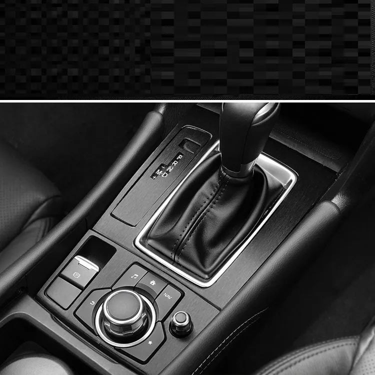 Unksera 3D carbon fibre decorative film sticker kit for car centre console and interior trim.