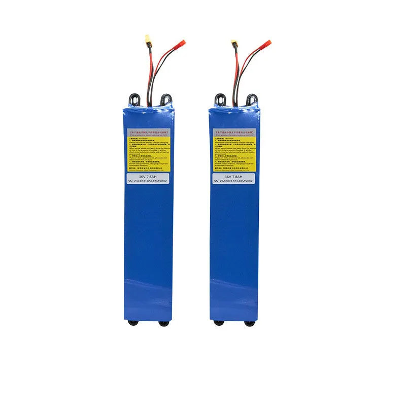36V electric scooter lithium battery pack showing capacity options for replacement