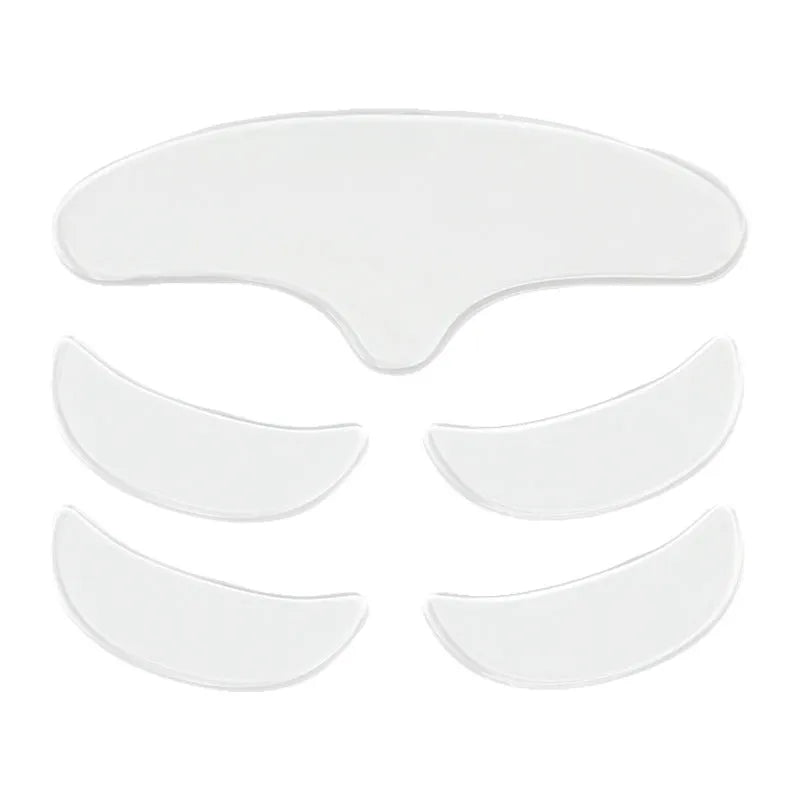Silicone anti-wrinkle face stickers five-piece set for facial treatment