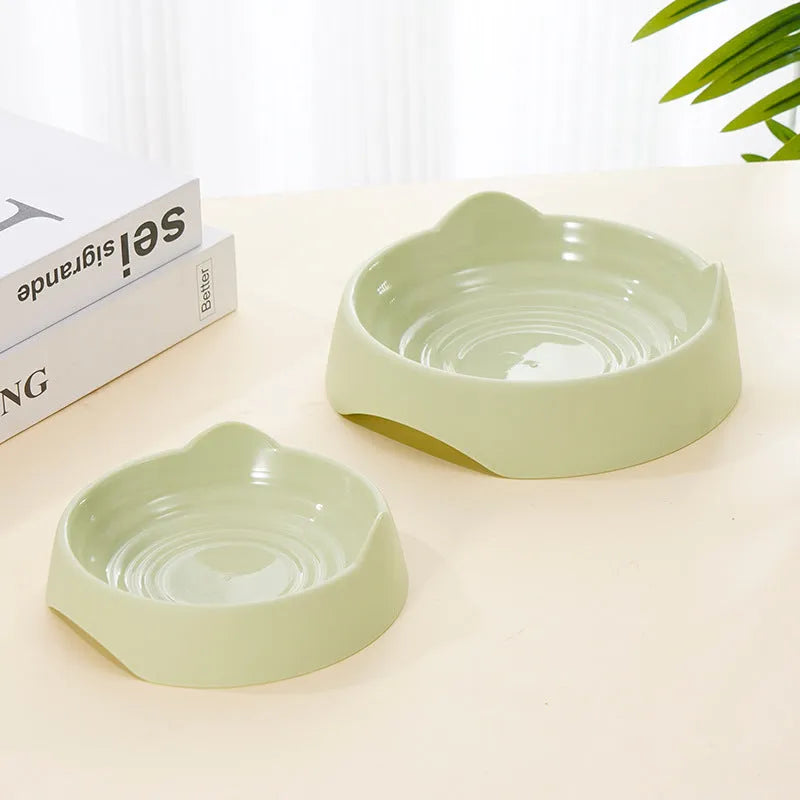 Blue ceramic dog slow feeder bowl with maze pattern for small medium large breed puppies