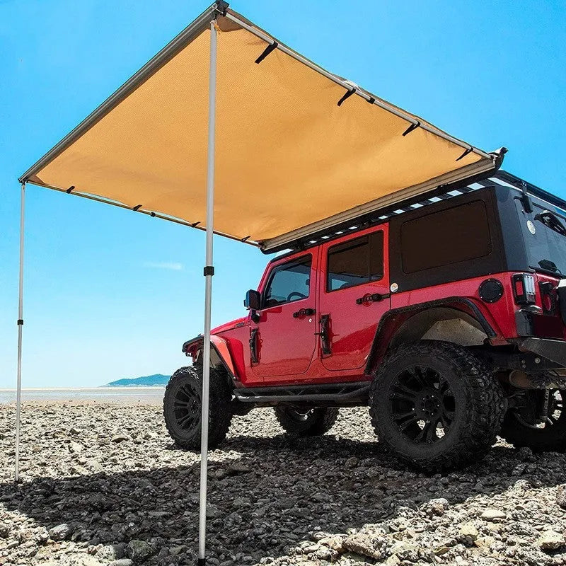 Green camouflage camping tent with aluminium poles showing two-room interior and optional side extension