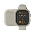 Apple Watch portable charging case in Brown, Midnight Blue, or Starlight colours with 1200mAh battery
