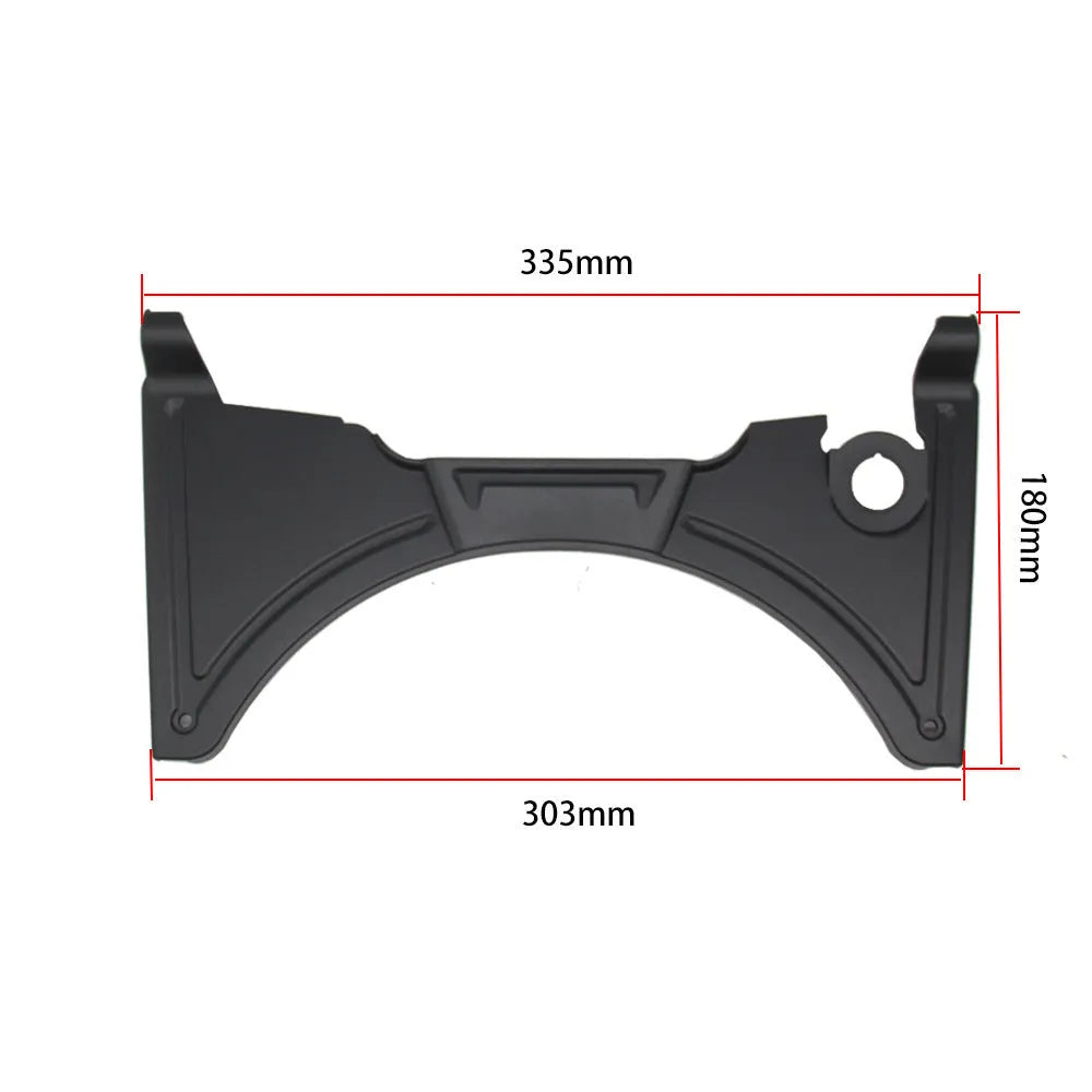 Black motorcycle cockpit fairing for BMW R1250GS and R1200GS models mounted on adventure bike