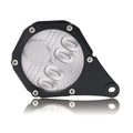 Black carbon fibre pattern metal motorcycle tax disc holder with anti-theft screw