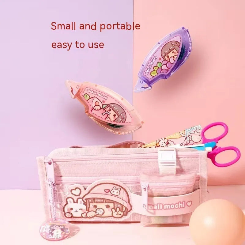 Dotting glue in peach juice colour with cute styling and card packaging