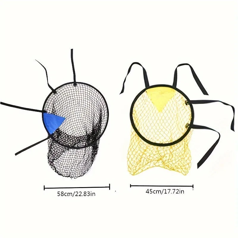 Portable soccer training goal net measuring 6ft by 4ft in polyethylene material