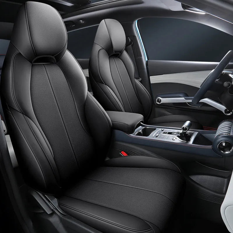 BYD Yuan PLUS car cushion cover in multiple colour options including green, grey, black, blue, and red