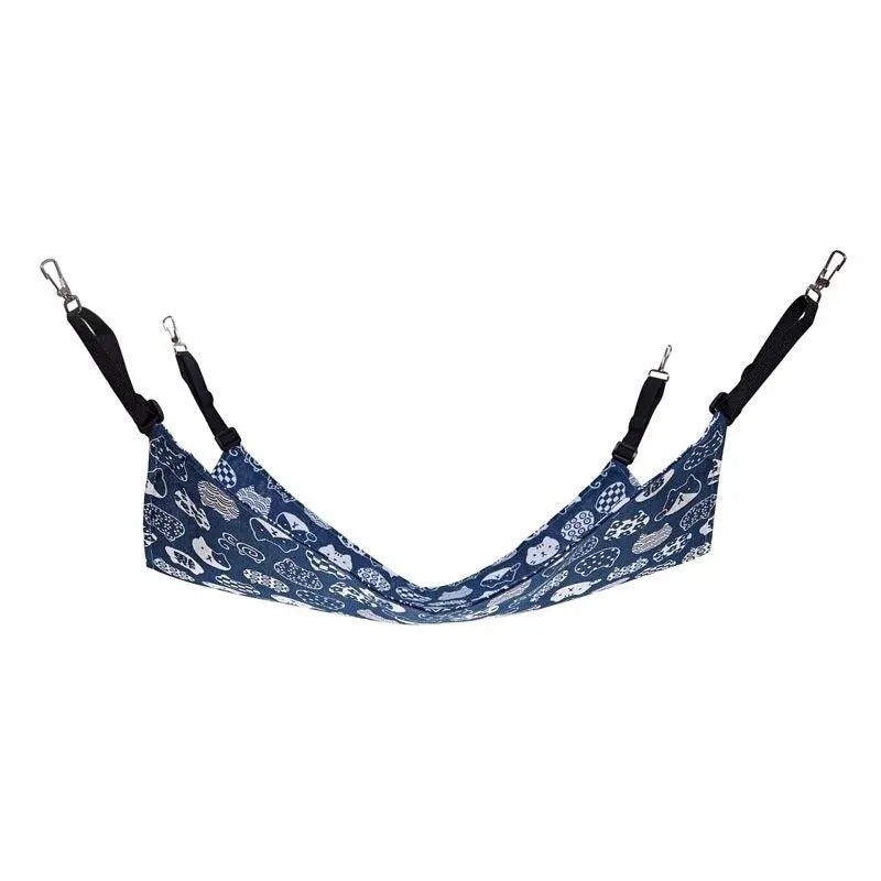 Fleece-lined cat hammock in cloth, sizes S 38x35cm, M 50x40cm, L 60x50cm, winter colours