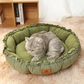 Reversible donut pet bed for cats and small dogs in grey colour