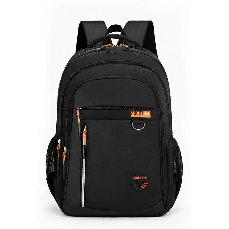 Men's Oxford cloth business computer backpack, 20-35L expandable, 32x14x47cm, black blue orange green