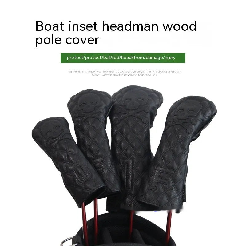 Black waterproof cover protecting golf club wooden pole with grip visible
