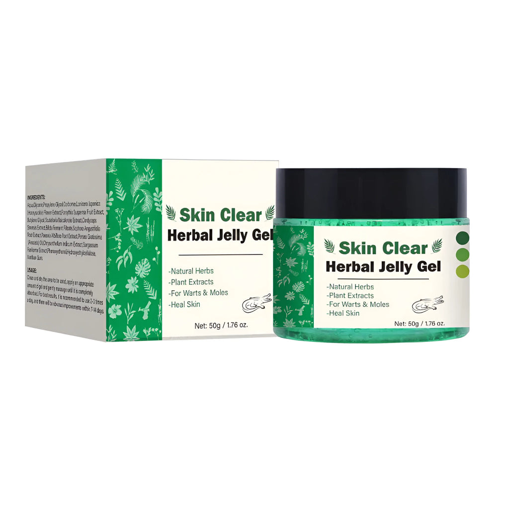 Clear herbal gel in 50g container with FP-B012-50g label for body care applications