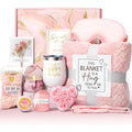 Modern simplicity style aromatherapy gift set with candle and soap in a white plastic box.