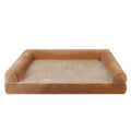 Square sponge dog bed with removable cloth cover shown in blue, size XL.
